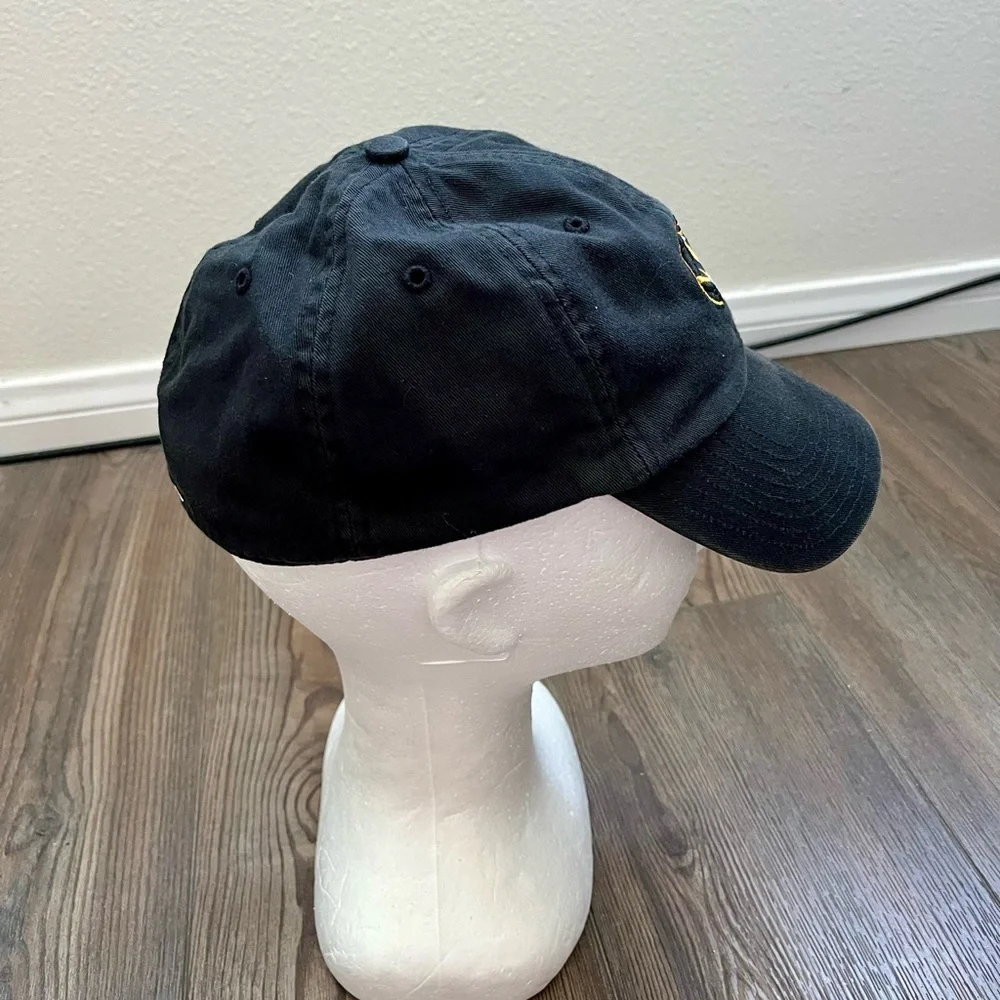 Black Embroidered Tiger Logo Cap